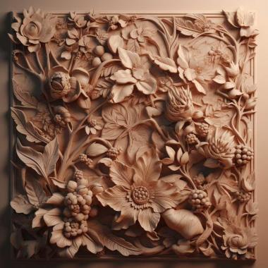 Patterns and decorations st Japonica 3 3d model
